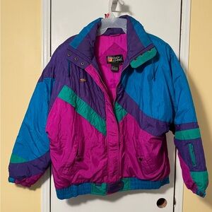 Retro vintage ski jacket size L